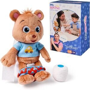 Ms. Rachel Potty Time with Bean 11” Plush Teddy Bear Play Toilet & Accessories